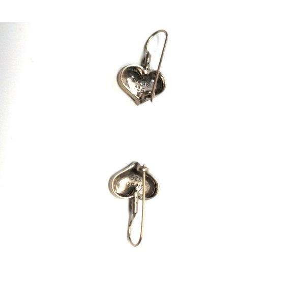 Didae Israel Sterling Silver Heart Hook Earrings - Picture 6 of 8